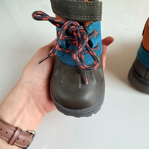 Carter's Kids' Orange and Blue Rain Boots - Picture 9 of 10